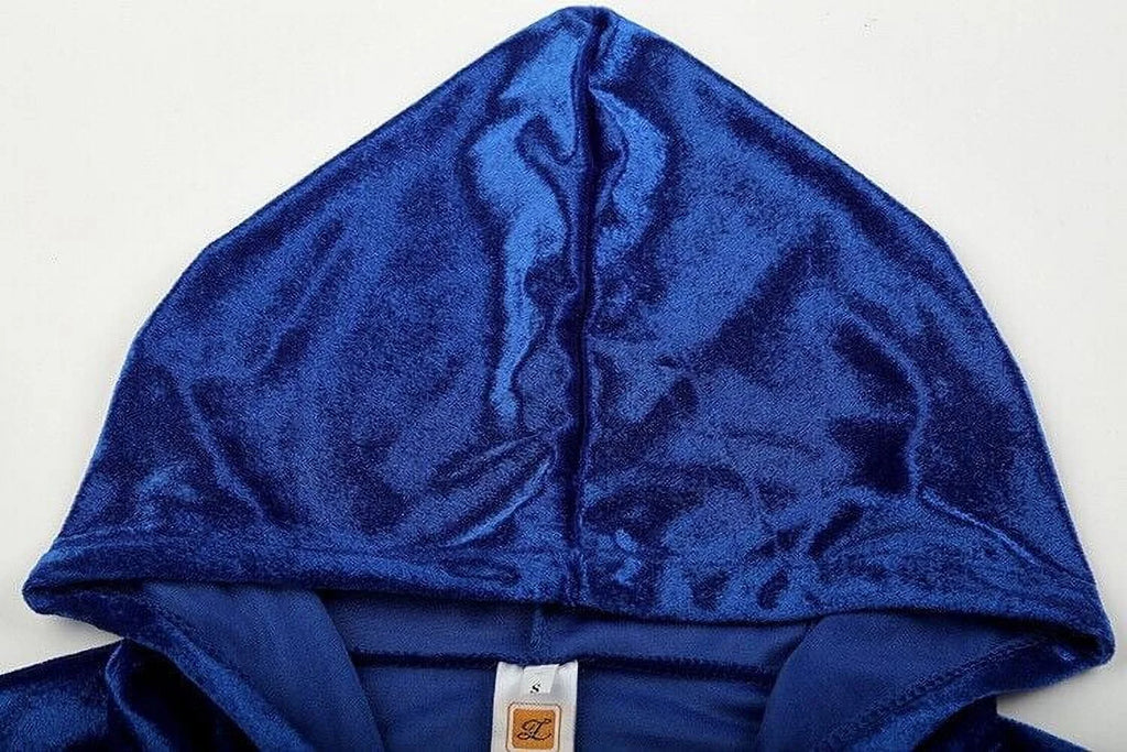 Velour 2-Piece Hoodie Tracksuit Set V4011