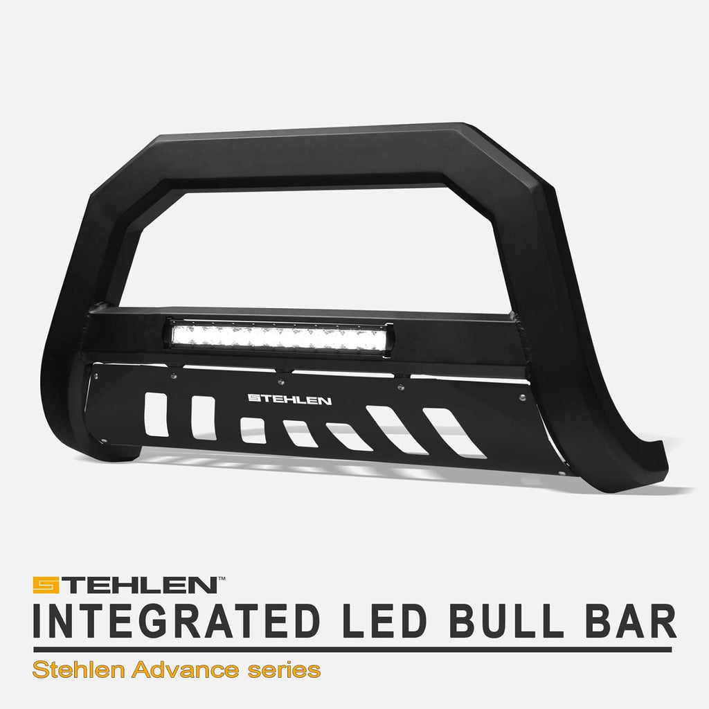 Matte Black Aluminum LED Bull Bar with Skid Plate M651